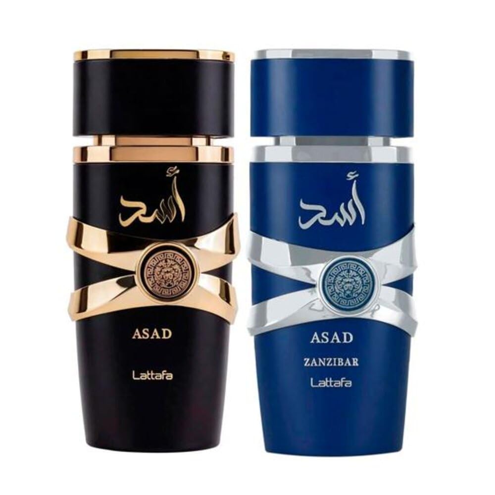 Lattafa 5th Anniversary Limited Edition Perfume Set Asad & Asad Zanzibar Combo 3.4oz