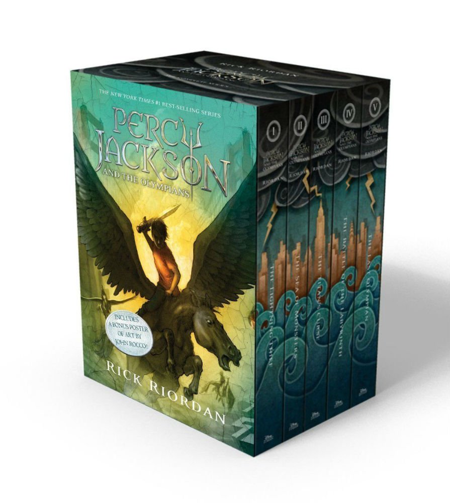 Percy Jackson and the Olympians 5 Book Paperback Boxed Set with A Bonus Poster