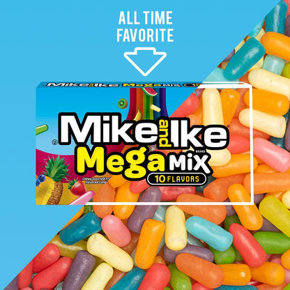 Mike and Ike Chewy Candy 3 Pack (4.25 oz Theater Boxes) – Sour/Bold Fruit Flavor, Gluten-Free, Fat-Free – Bulk Candy for Movie Nights, Gifts & Vending