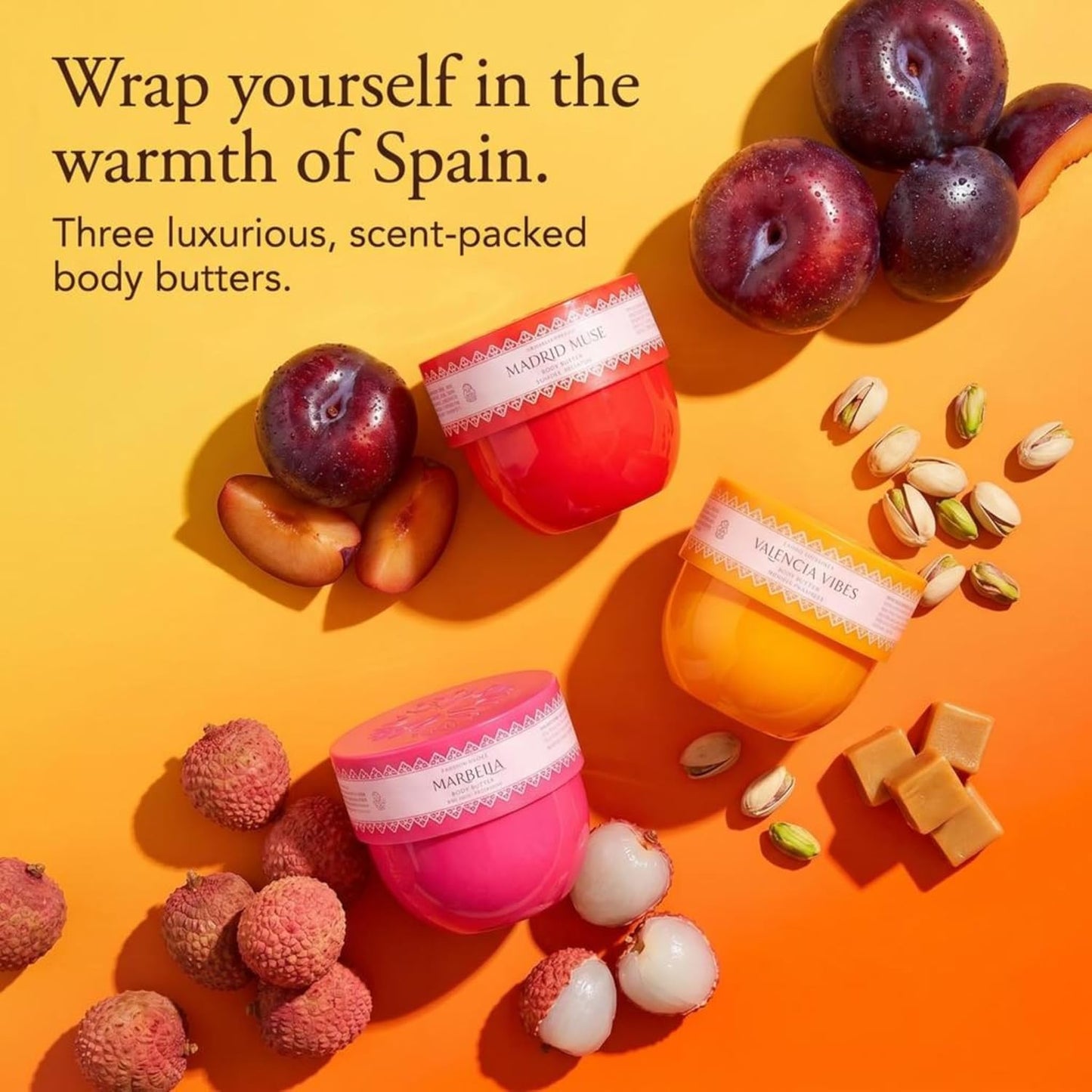 Solo en Ibiza | Body Butter Gift Set | Madrid Muse, Valencia Vibes, Marbella