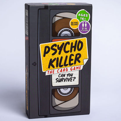Escape Tabletop Games: Psycho Killer: Third Edition - The Card Game, Can You Survive? Fast-Paced Party Game, Ages 16+, 2-6 Players, Amazon Exclusive