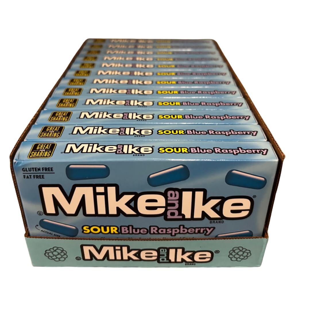 Mike and Ike Chewy Candy - 12 Pack of 4.25 oz Theater Boxes – Gluten-Free, Fat-Free, Kosher – Bulk for Movie Nights, Gifts & Vending