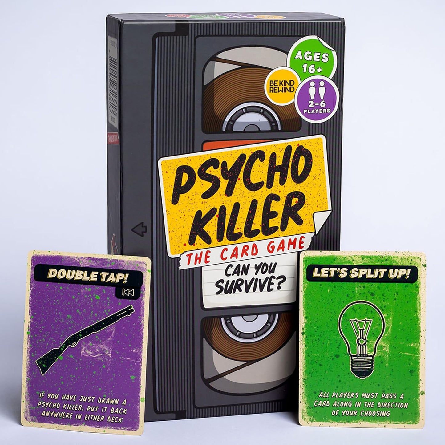 Escape Tabletop Games: Psycho Killer: Third Edition - The Card Game, Can You Survive? Fast-Paced Party Game, Ages 16+, 2-6 Players, Amazon Exclusive