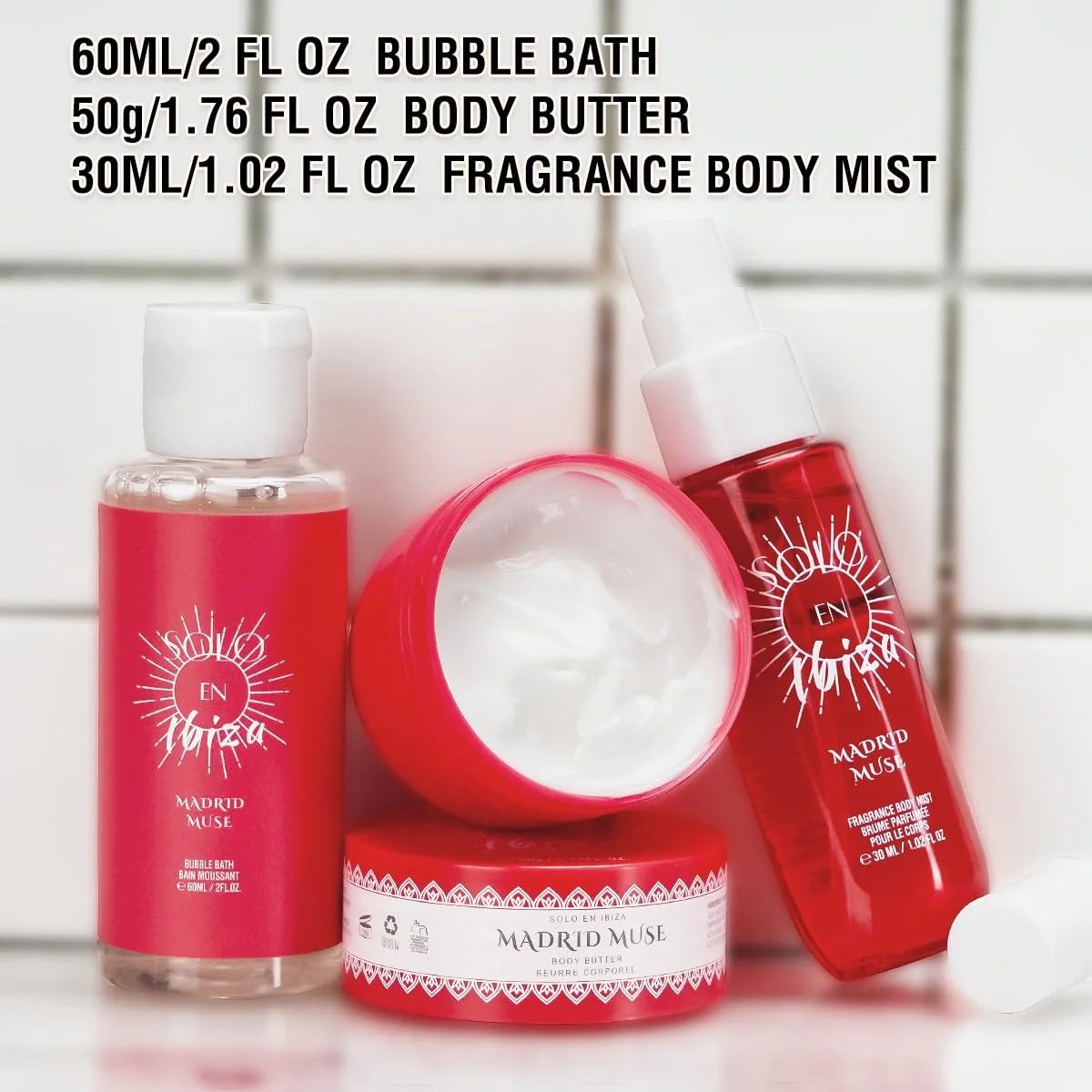 Bath & Body Gift Set – 3 Scents Available – Travel Size Spa Kit for Women