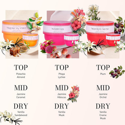 Solo en Ibiza | Body Butter Gift Set | Madrid Muse, Valencia Vibes, Marbella