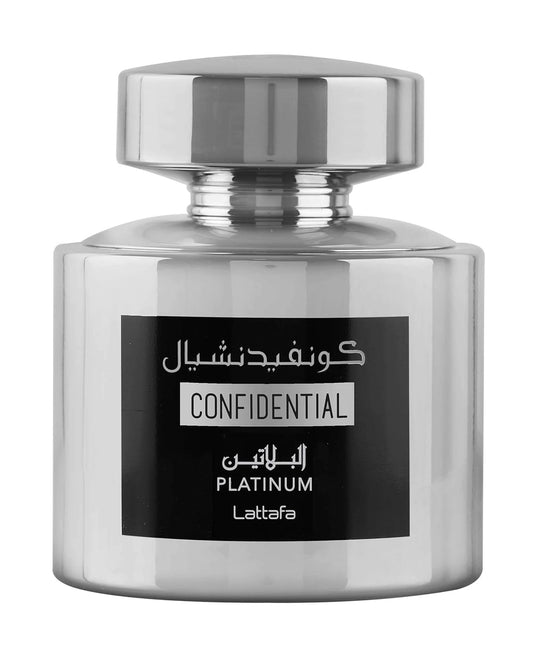 Lattafa Confidential Platinum For Men EDP 100ml 3.4oz