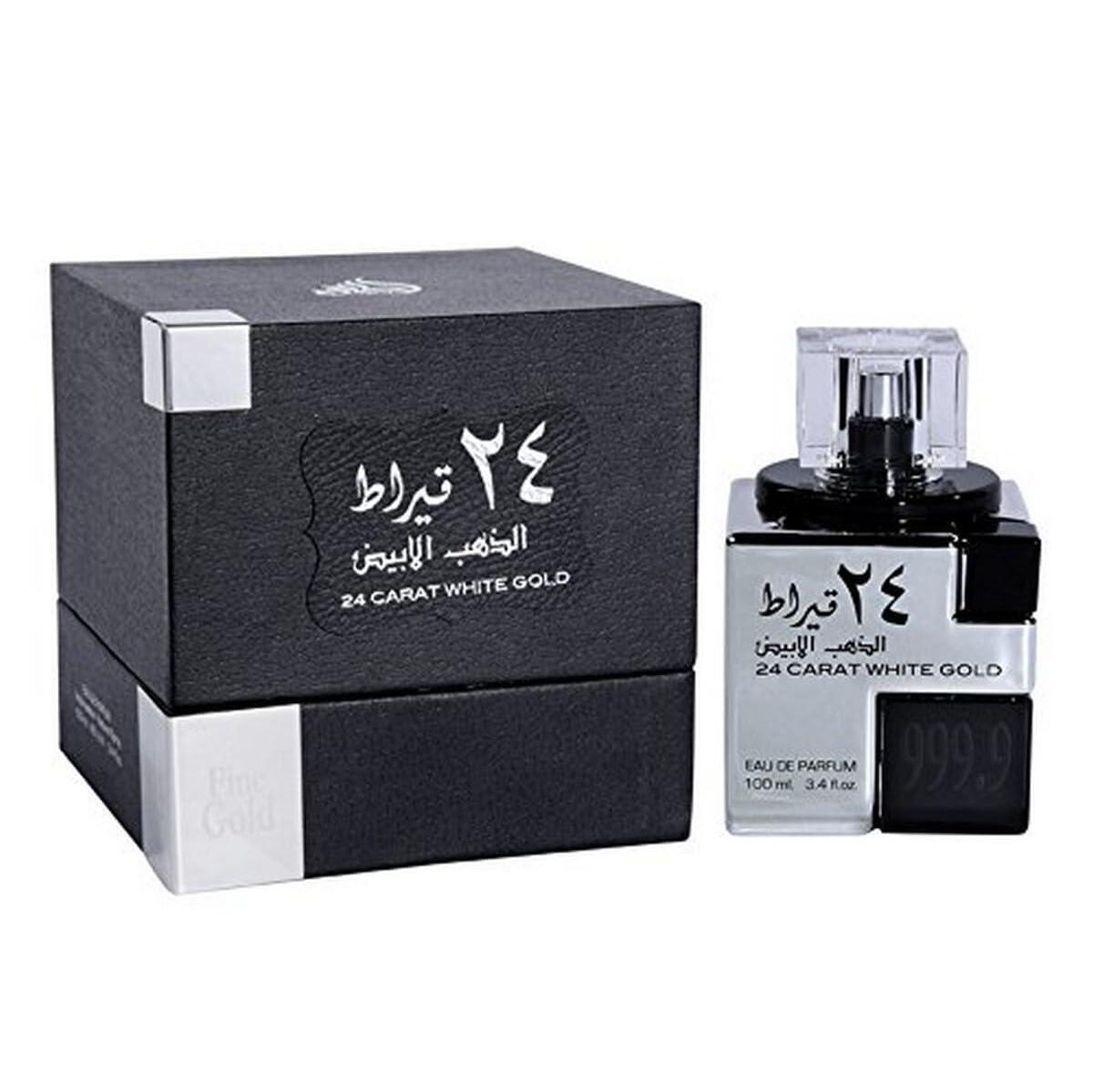 Lattafa 24 Carat White Gold For Unisex EDP 100ml 3.4oz