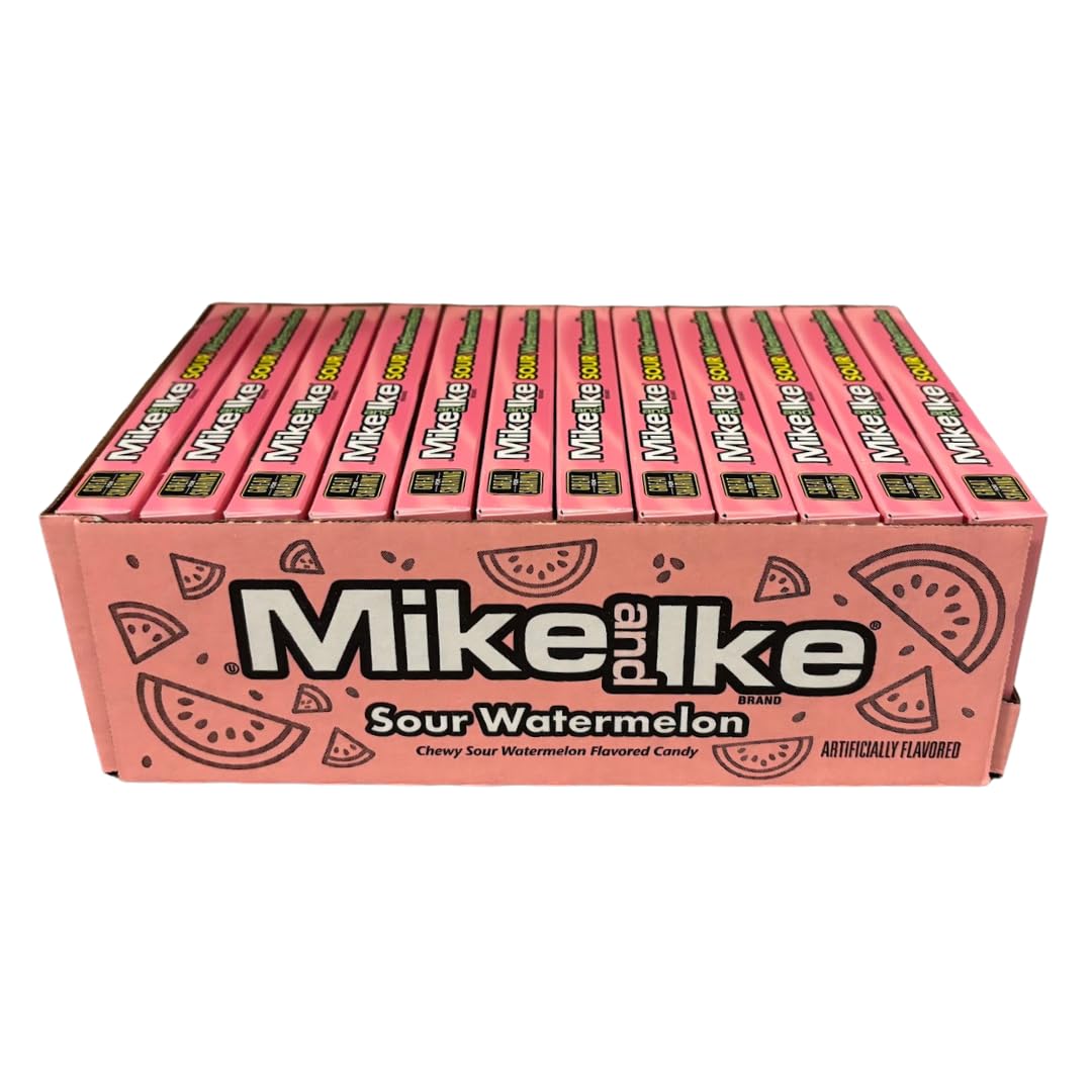 Mike and Ike Chewy Candy - 12 Pack of 4.25 oz Theater Boxes – Gluten-Free, Fat-Free, Kosher – Bulk for Movie Nights, Gifts & Vending