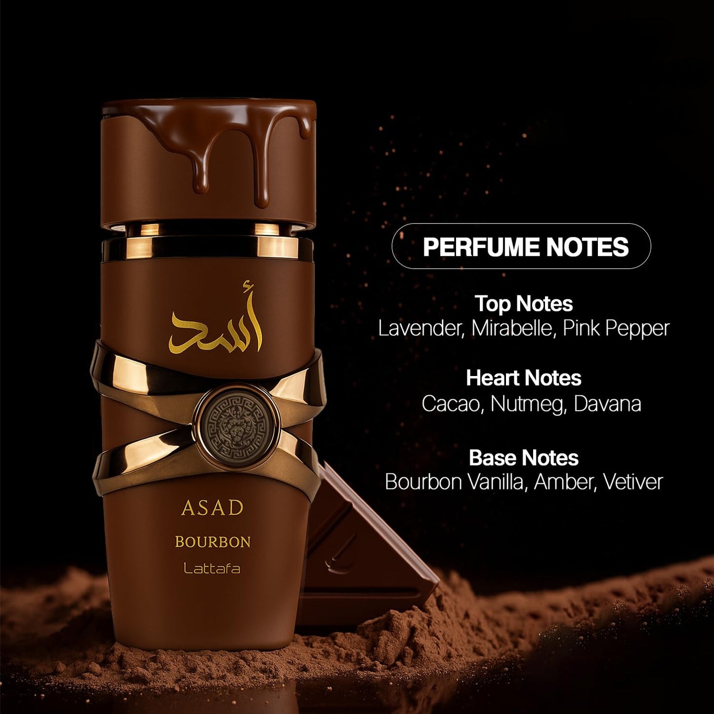 Lattafa Asad Bourbon For Unisex EDP 100ml 3.4oz