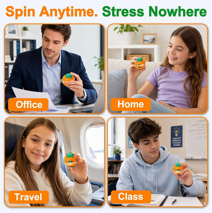 3D Finger Press Spin Auto Gyro Ball Fidget Spinner Stress Relief Rotating Toy