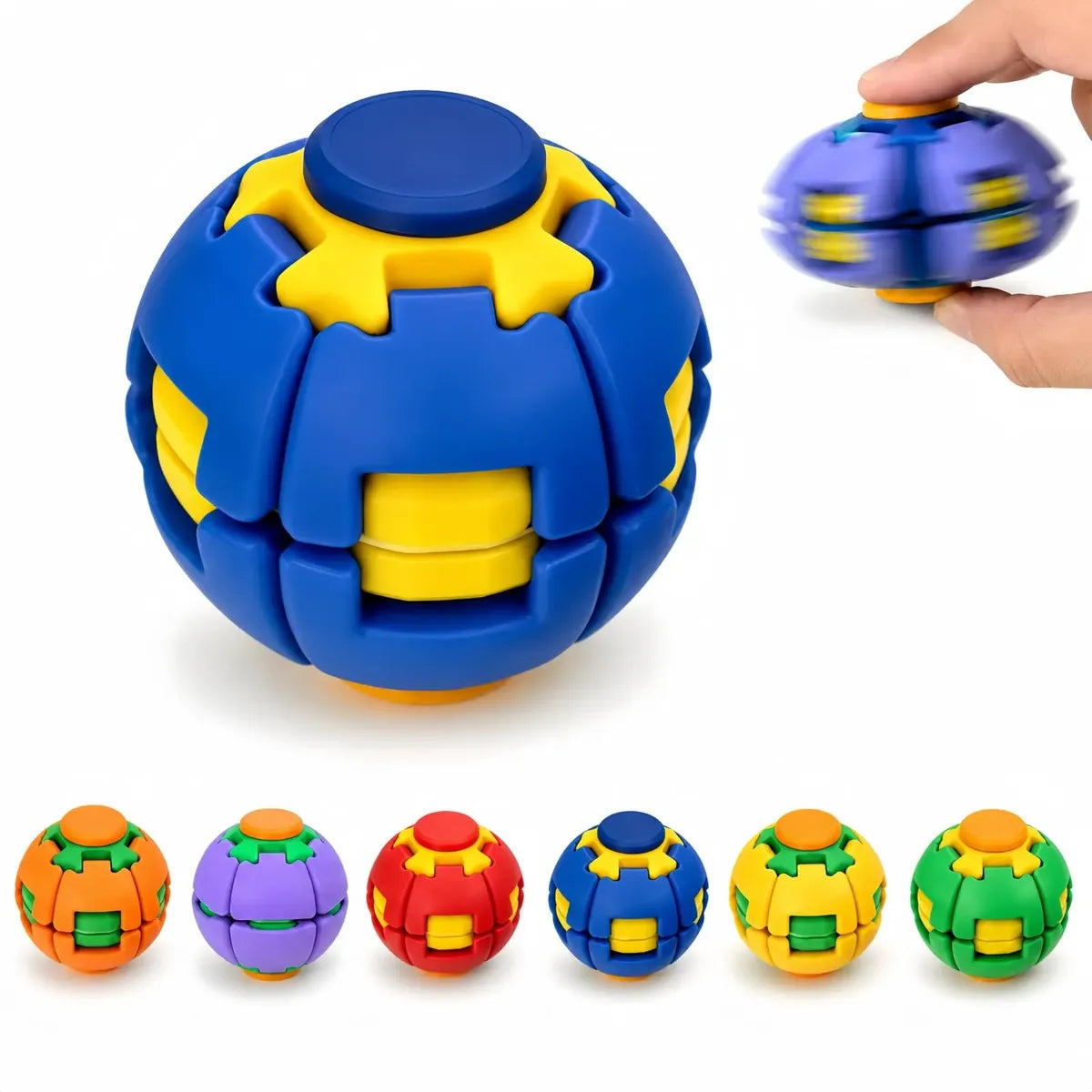 3D Finger Press Spin Auto Gyro Ball Fidget Spinner Stress Relief Rotating Toy