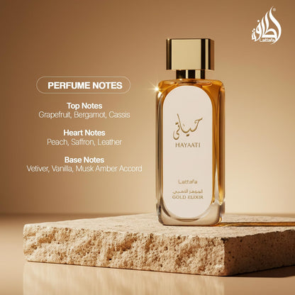 Lattafa Hayaati Gold Elixir For Unisex EDP 100ml 3.4oz