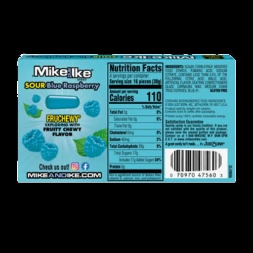 Mike and Ike Chewy Candy 3 Pack (4.25 oz Theater Boxes) – Sour/Bold Fruit Flavor, Gluten-Free, Fat-Free – Bulk Candy for Movie Nights, Gifts & Vending