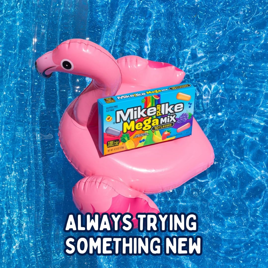 Mike and Ike Chewy Candy 3 Pack (4.25 oz Theater Boxes) – Sour/Bold Fruit Flavor, Gluten-Free, Fat-Free – Bulk Candy for Movie Nights, Gifts & Vending