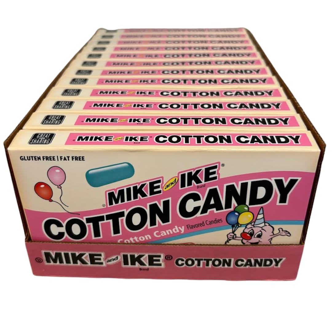 Mike and Ike Chewy Candy - 12 Pack of 4.25 oz Theater Boxes – Gluten-Free, Fat-Free, Kosher – Bulk for Movie Nights, Gifts & Vending