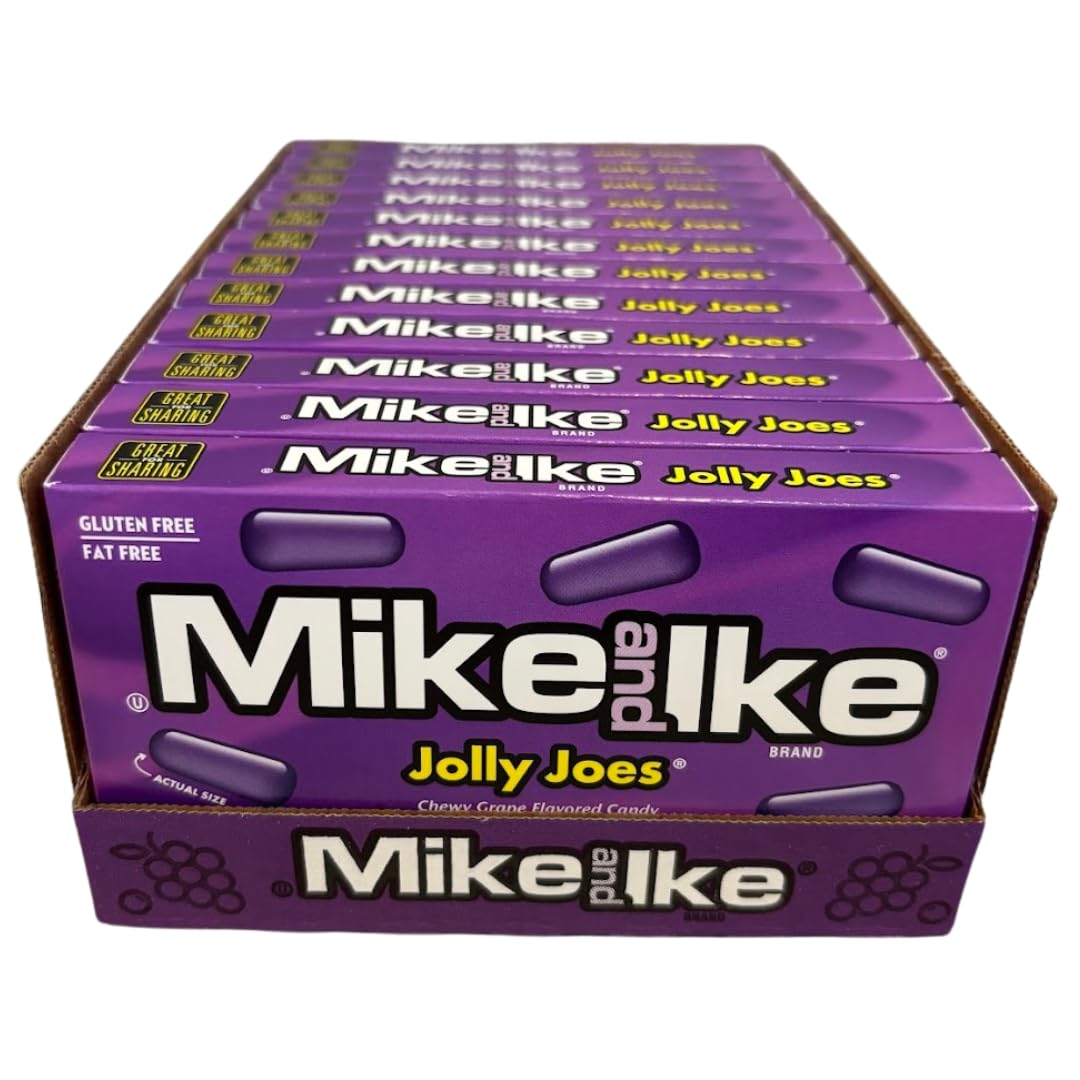Mike and Ike Chewy Candy - 12 Pack of 4.25 oz Theater Boxes – Gluten-Free, Fat-Free, Kosher – Bulk for Movie Nights, Gifts & Vending