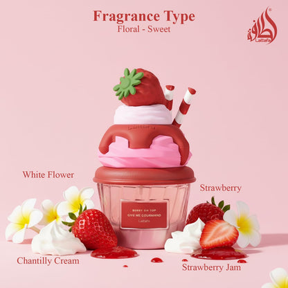 Lattafa Berry On Top EDP - Give Me Gourmand Collection 75ml