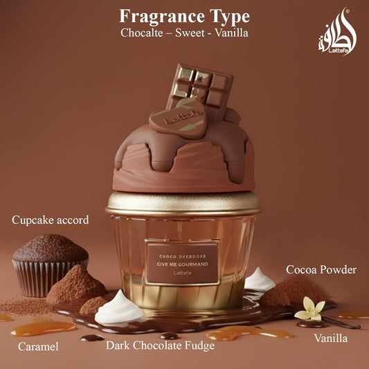 Lattafa Choco Overdose EDP - Give Me Gourmand Collection 75ml